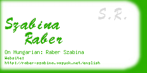 szabina raber business card